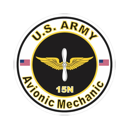 MOS 15N Avionic Mechanic (U.S. Army) STICKER Vinyl Kiss-Cut Decal 3 Inch White - The Sticker Space