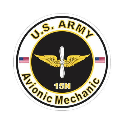 MOS 15N Avionic Mechanic (U.S. Army) STICKER Vinyl Kiss-Cut Decal 4 Inch White - The Sticker Space