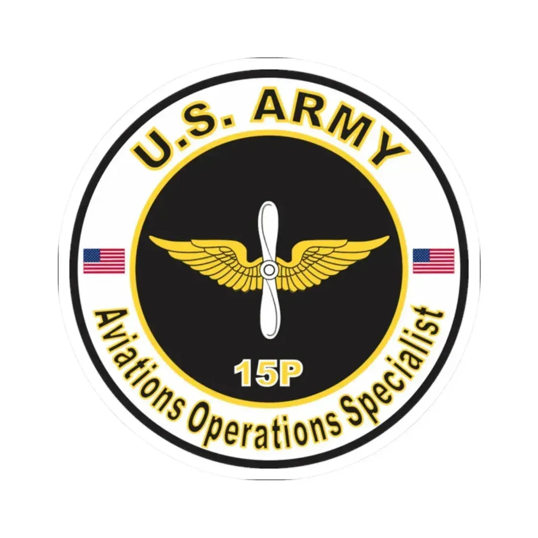 MOS 15P Aviations Operations Specialist (U.S. Army) STICKER Vinyl Kiss-Cut Decal 2 Inch White - The Sticker Space
