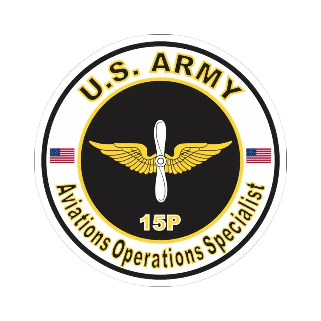 MOS 15P Aviations Operations Specialist (U.S. Army) STICKER Vinyl Kiss-Cut Decal 3 Inch White - The Sticker Space