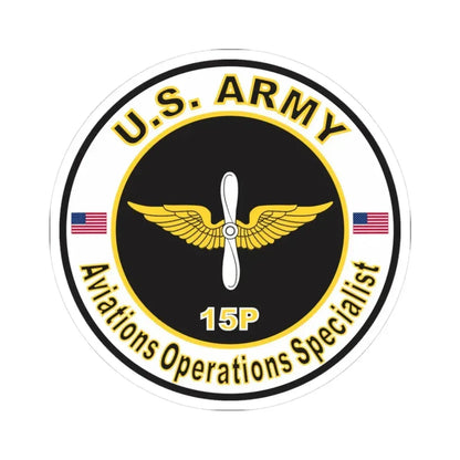 MOS 15P Aviations Operations Specialist (U.S. Army) STICKER Vinyl Kiss-Cut Decal 3 Inch White - The Sticker Space