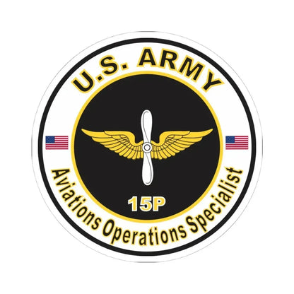 MOS 15P Aviations Operations Specialist (U.S. Army) STICKER Vinyl Kiss-Cut Decal 4 Inch White - The Sticker Space