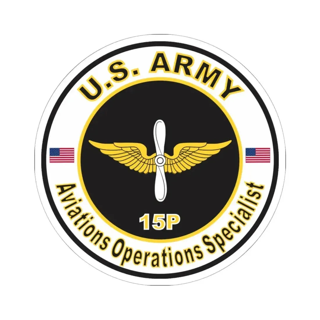 MOS 15P Aviations Operations Specialist (U.S. Army) STICKER Vinyl Kiss-Cut Decal 6 Inch White - The Sticker Space