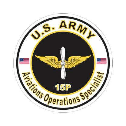 MOS 15P Aviations Operations Specialist (U.S. Army) STICKER Vinyl Kiss-Cut Decal 6 Inch White - The Sticker Space