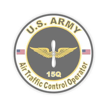 MOS 15Q Air Traffic Control Operator (U.S. Army) STICKER Vinyl Kiss-Cut Decal 2 Inch Transparent - The Sticker Space