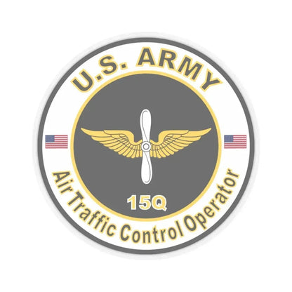 MOS 15Q Air Traffic Control Operator (U.S. Army) STICKER Vinyl Kiss-Cut Decal 6 Inch Transparent - The Sticker Space