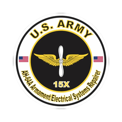 MOS 15X AH-64 Armament Electrical Systems Repairer (U.S. Army) STICKER Vinyl Kiss-Cut Decal - The Sticker Space