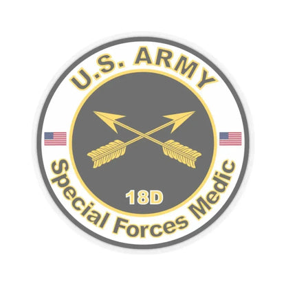 MOS 18D Special Forces Medic (U.S. Army) STICKER Vinyl Kiss-Cut Decal 2 Inch Transparent - The Sticker Space
