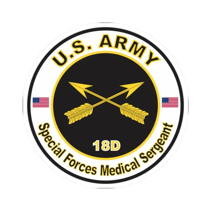MOS 18D Special Forces Medical Sergeant (U.S. Army) STICKER Vinyl Kiss-Cut Decal - The Sticker Space