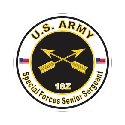 MOS 18Z Special Forces Senior Sergeant (U.S. Army) STICKER Vinyl Kiss-Cut Decal - The Sticker Space