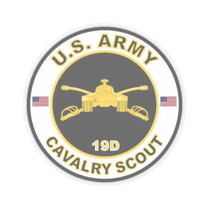 MOS 19D Cavalry Scout (U.S. Army) STICKER Vinyl Kiss-Cut Decal 6 Inch Transparent - The Sticker Space