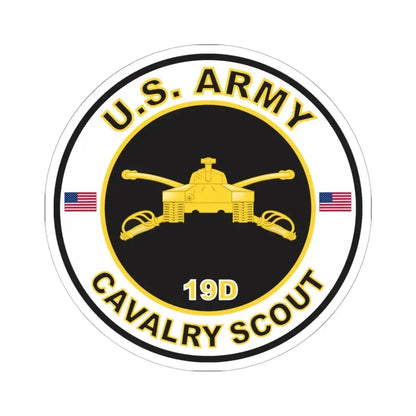 MOS 19D Cavalry Scout (U.S. Army) STICKER Vinyl Kiss-Cut Decal 6 Inch White - The Sticker Space