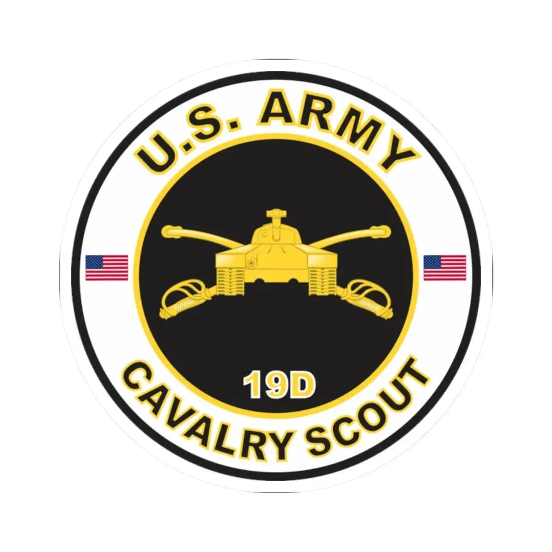 MOS 19D Cavalry Scout (U.S. Army) STICKER Vinyl Kiss-Cut Decal - The Sticker Space