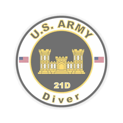 MOS 21D Diver (U.S. Army) STICKER Vinyl Kiss-Cut Decal 2 Inch Transparent - The Sticker Space