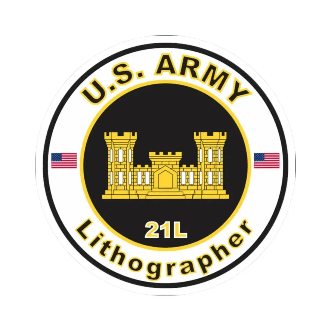 MOS 21L Lithographer (U.S. Army) STICKER Vinyl Kiss-Cut Decal - The Sticker Space