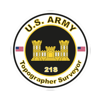 MOS 21S Topographer Surveyor (U.S. Army) STICKER Vinyl Kiss-Cut Decal - The Sticker Space