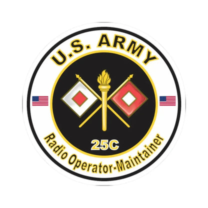 MOS 25C Radio Operator-Maintainer (U.S. Army) STICKER Vinyl Kiss-Cut Decal - The Sticker Space