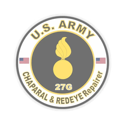 MOS 27G CHAPARAL and REDEYE Repairer (U.S. Army) STICKER Vinyl Kiss-Cut Decal 4 Inch Transparent - The Sticker Space