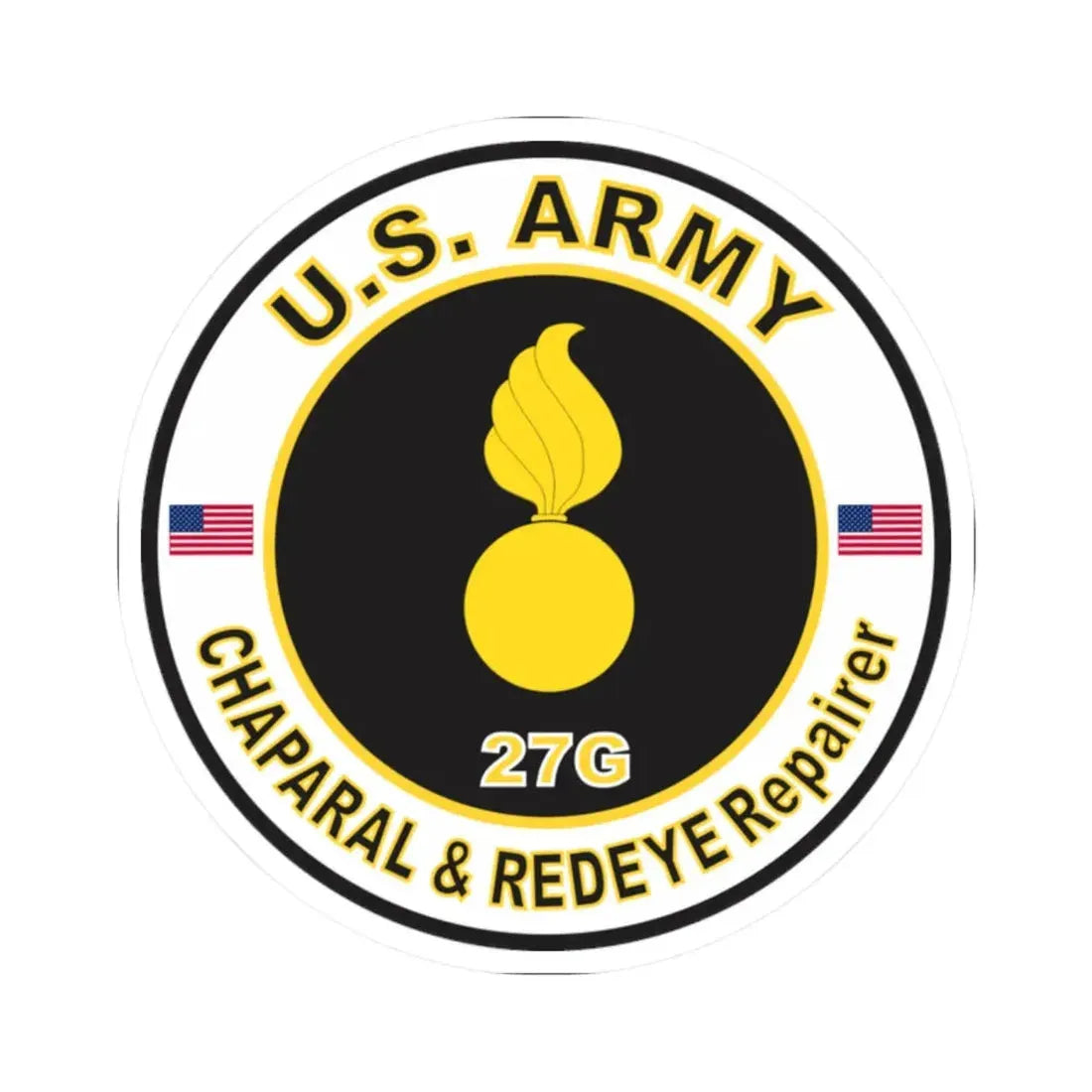 MOS 27G CHAPARAL and REDEYE Repairer (U.S. Army) STICKER Vinyl Kiss-Cut Decal - The Sticker Space