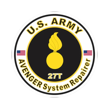 MOS 27T AVENGER System Repairer (U.S. Army) STICKER Vinyl Kiss-Cut Decal 2 Inch White - The Sticker Space