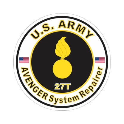 MOS 27T AVENGER System Repairer (U.S. Army) STICKER Vinyl Kiss-Cut Decal 6 Inch White - The Sticker Space