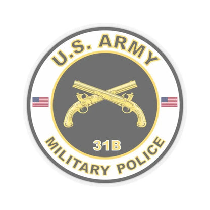 MOS 31B Military Police (U.S. Army) STICKER Vinyl Kiss-Cut Decal 2 Inch Transparent - The Sticker Space