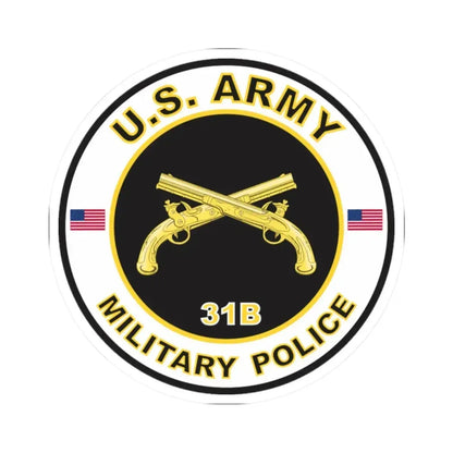 MOS 31B Military Police (U.S. Army) STICKER Vinyl Kiss-Cut Decal 2 Inch White - The Sticker Space