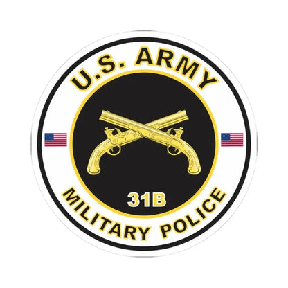 MOS 31B Military Police (U.S. Army) STICKER Vinyl Kiss-Cut Decal 3 Inch White - The Sticker Space