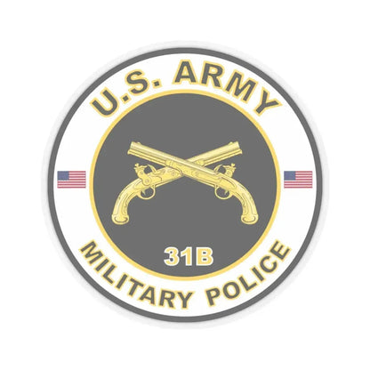 MOS 31B Military Police (U.S. Army) STICKER Vinyl Kiss-Cut Decal 4 Inch Transparent - The Sticker Space