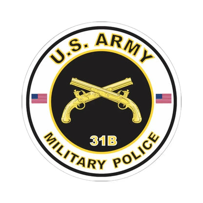 MOS 31B Military Police (U.S. Army) STICKER Vinyl Kiss-Cut Decal 6 Inch White - The Sticker Space