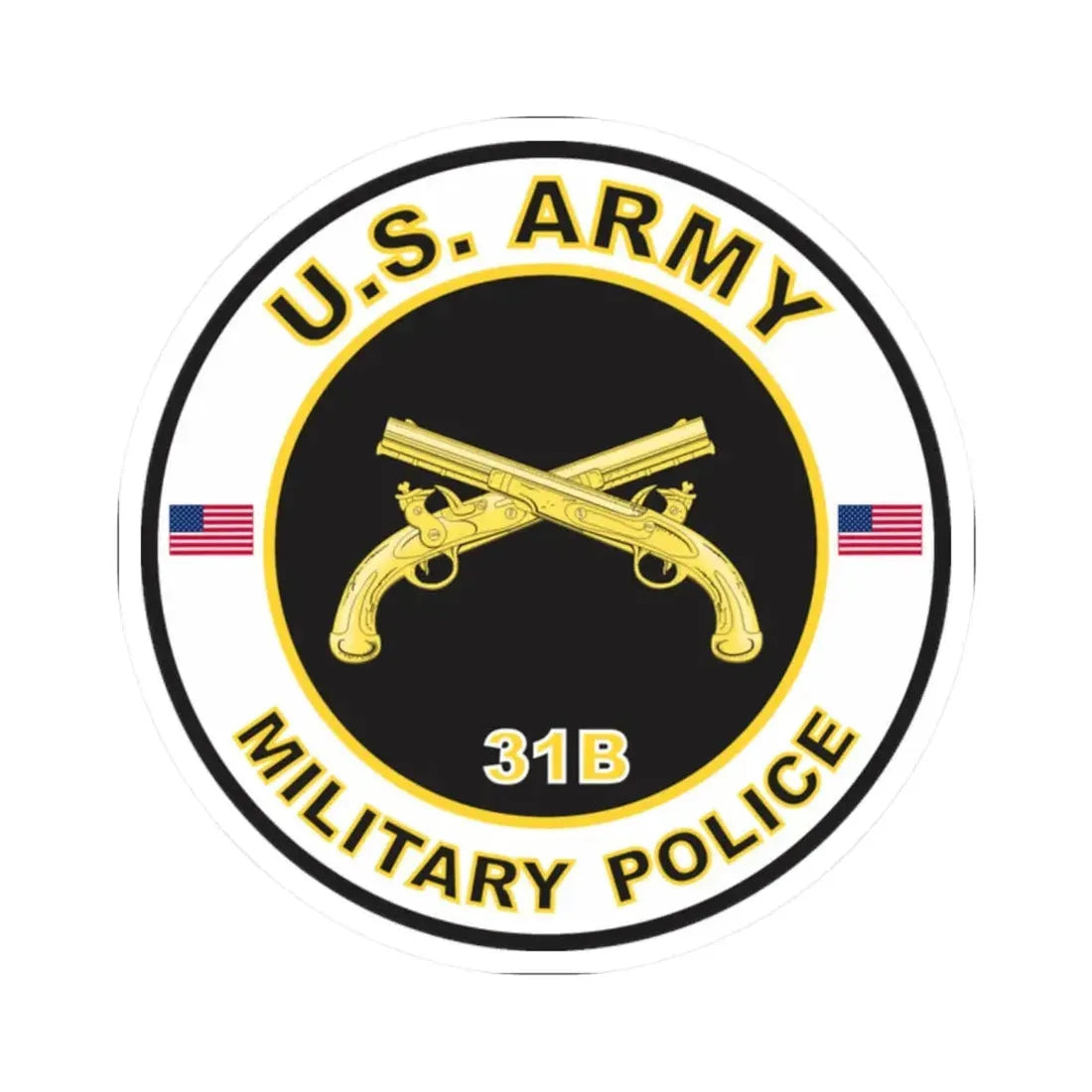 MOS 31B Military Police (U.S. Army) STICKER Vinyl Kiss-Cut Decal - The Sticker Space