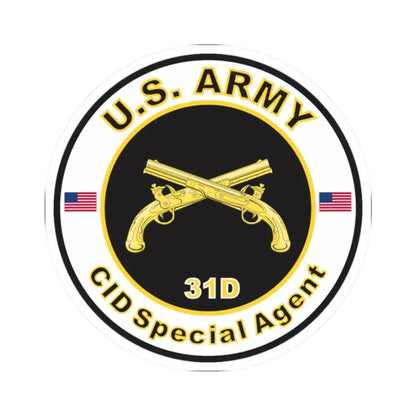 MOS 31D CID Special Agent (U.S. Army) STICKER Vinyl Kiss-Cut Decal - The Sticker Space
