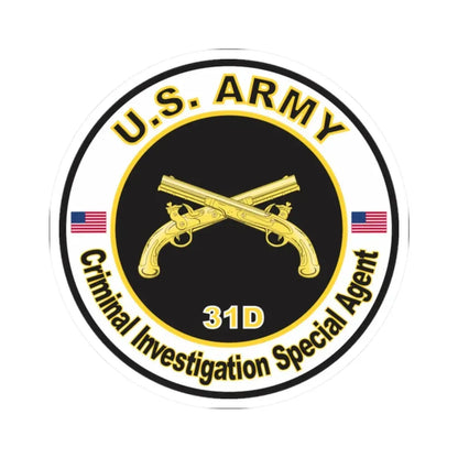 MOS 31D Criminal Investigation Special Agent (U.S. Army) STICKER Vinyl Kiss-Cut Decal - The Sticker Space