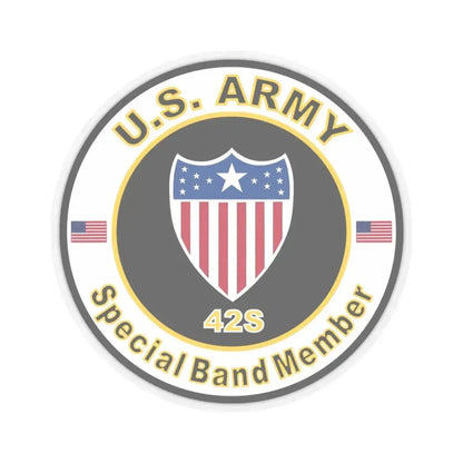 MOS 42S Special Band Member (U.S. Army) STICKER Vinyl Kiss-Cut Decal 3 Inch Transparent - The Sticker Space