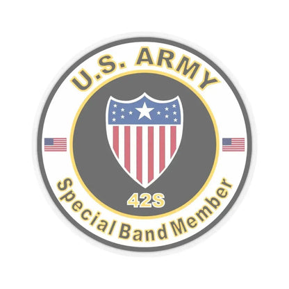 MOS 42S Special Band Member (U.S. Army) STICKER Vinyl Kiss-Cut Decal 4 Inch Transparent - The Sticker Space