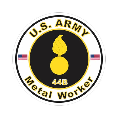 MOS 44B Metal Worker (U.S. Army) STICKER Vinyl Kiss-Cut Decal 3 Inch White - The Sticker Space