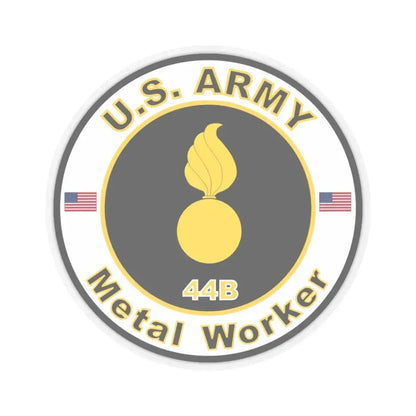 MOS 44B Metal Worker (U.S. Army) STICKER Vinyl Kiss-Cut Decal 6 Inch Transparent - The Sticker Space
