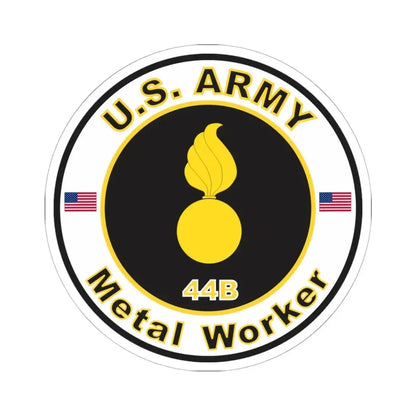 MOS 44B Metal Worker (U.S. Army) STICKER Vinyl Kiss-Cut Decal 6 Inch White - The Sticker Space