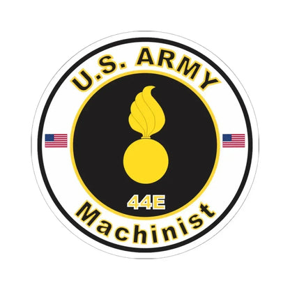 MOS 44E Machinist (U.S. Army) STICKER Vinyl Kiss-Cut Decal 6 Inch White - The Sticker Space