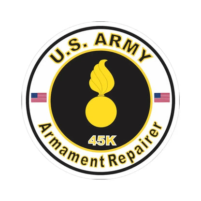 MOS 45K Armament Repairer (U.S. Army) STICKER Vinyl Kiss-Cut Decal 3 Inch White - The Sticker Space
