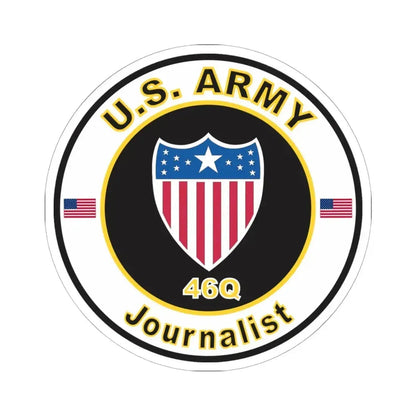 MOS 46Q Journalist (U.S. Army) STICKER Vinyl Kiss-Cut Decal 6 Inch White - The Sticker Space
