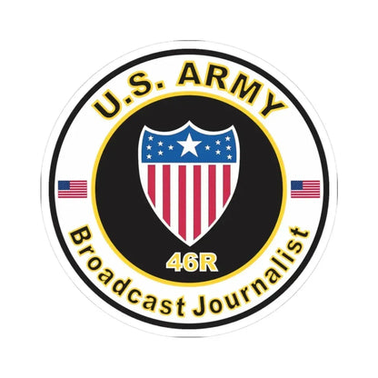 MOS 46R Broadcasting Journalist (U.S. Army) STICKER Vinyl Kiss-Cut Decal 3 Inch White - The Sticker Space