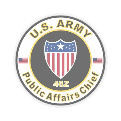MOS 46Z Public Affairs Chief (U.S. Army) STICKER Vinyl Kiss-Cut Decal 2 Inch Transparent - The Sticker Space