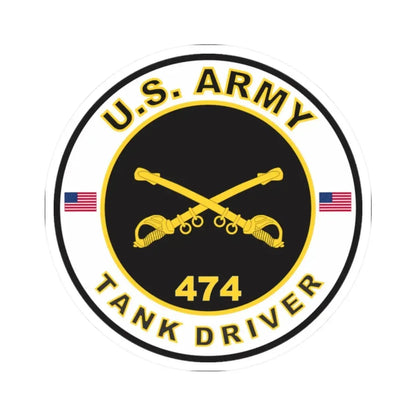 MOS 474 Tank Driver (U.S. Army) STICKER Vinyl Kiss-Cut Decal - The Sticker Space