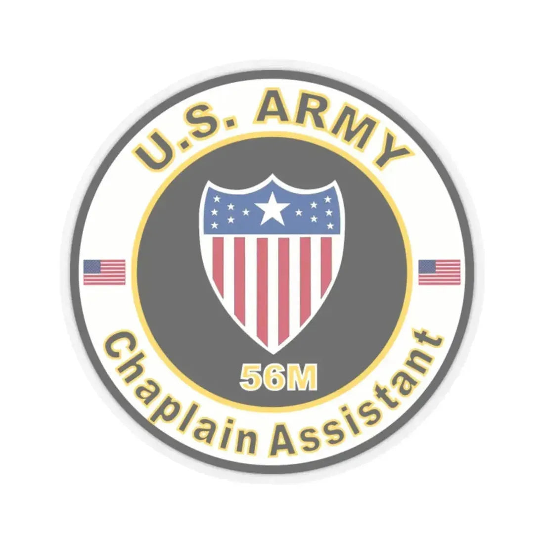 MOS 56M Chaplain Assistant (U.S. Army) STICKER Vinyl Kiss-Cut Decal 2 Inch Transparent - The Sticker Space
