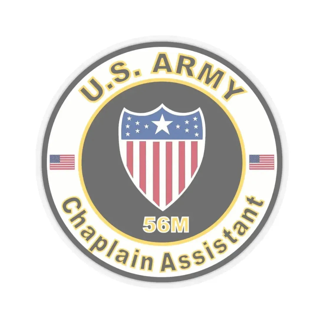 MOS 56M Chaplain Assistant (U.S. Army) STICKER Vinyl Kiss-Cut Decal 3 Inch Transparent - The Sticker Space