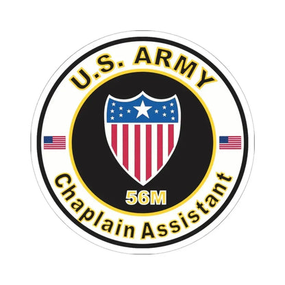 MOS 56M Chaplain Assistant (U.S. Army) STICKER Vinyl Kiss-Cut Decal 6 Inch White - The Sticker Space
