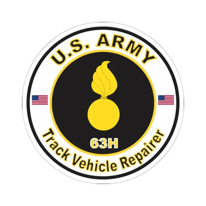 MOS 63H Track Vehicle Repairer (U.S. Army) STICKER Vinyl Kiss-Cut Decal 6 Inch White - The Sticker Space