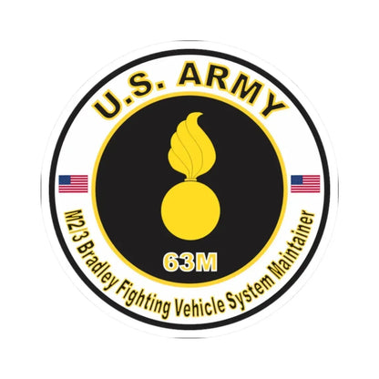 MOS 63M M2-3 Bradley Fighting Vehicle System Maintainer (U.S. Army) STICKER Vinyl Kiss-Cut Decal - The Sticker Space