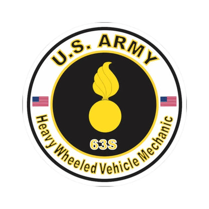 MOS 63S Heavy-Wheeled Vehicle Mechanic (U.S. Army) STICKER Vinyl Kiss-Cut Decal - The Sticker Space